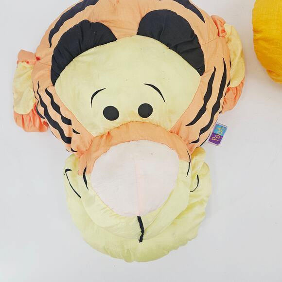 Vintage Pooh and Tigger Head Play By Play Puffalump Plush Pillows 15” - Picture 4 of 13